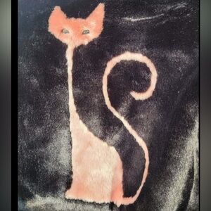 Black with Pink Cat Fuzzy Jacket
